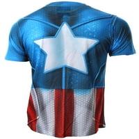 Marvel Universe Kapetan Amerika Sublimation Kostim muške majice