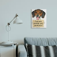 Stupell Industries Ja sam jučer bio miran fraza beagle kućnog psa humora platna zidna umjetnost dizajna Dannyja