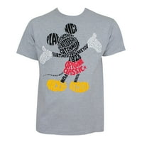 Mickey Mouse muški sivi originalni klasični majica