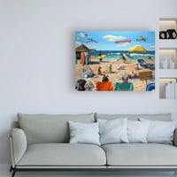 Zaštitni znak likovna umjetnost 'Dog Beach' platno umjetnost Lucia Heffernan