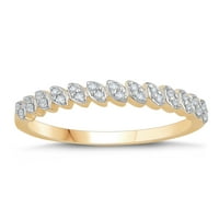 10k žuto zlato CTW Dijamantni prsten za vječnost