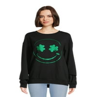 Sveti Patrick's Day Smiley Paddy Juniors Grafički pulover, veličine XS-3xl