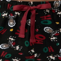 Set muških pidžama hlača s printom od mekog mikroflisa u donjem rublju
