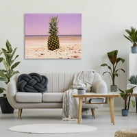 Stupell Industries Pink Purple Ananas Beach, 48, Dizajn World Art Group