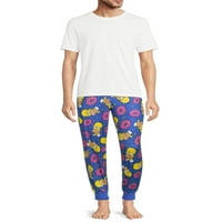 Simpsonovi, odrasle muške pidžame, pidžama hlače u donjem dijelu leđa, veličine u donjem dijelu leđa-2 inča