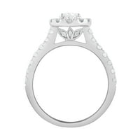 Jedinstveni trenuci 1. Zaručnički prsten s dijamantom u obliku ovalnog oblika uzgojenog u laboratoriju u 14-karatnom