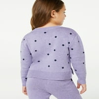 Besplatni montažni džemper za djevojčice Intarsia, veličine 4-18