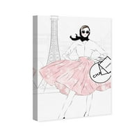 Punway Avenue Fashion i Glam Wall Art Canvas Otisci Shopping Look odjeća - ružičasta, bijela