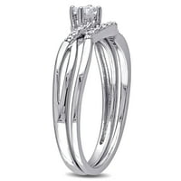Set vjenčanih prstenova od srebra od srebra od srebra od dijamanata Od Srebra od srebra od srebra od srebra od srebra