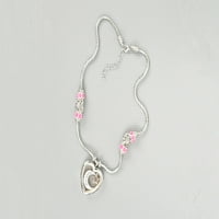 Ženski ružičasti ton Početna ogrlica za ormarić za srce od ružičaste kutije