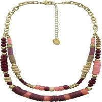 Vremenske i trupske perle MI u višestrukim oblikama s dvostrukim slojem Ogrlica za ogrlica plastična ogrlica 17