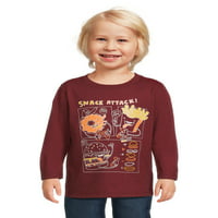 Ganimals Toddler Boy grafička majica s dugim rukavima, veličine 12m-5T