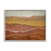 Topliji užareni planinski lanac prekriven pustinjskim krajolikom, slika u sivom okviru, zidni tisak, dizajn Liz