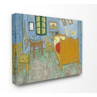 Stupell Home Decor Collection Van Gogh Spavaća soba Post Impresionističko slikanje platna zidna umjetnost