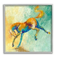 Svijetli divlji pastuh koji galopira na konju, apstraktni Prugasti uzorak, 17 godina, dizajn dine d ' Argo