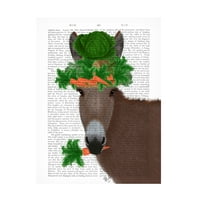 Fab Funky 'magarac mrkva kaputica tiska' platno umjetnost